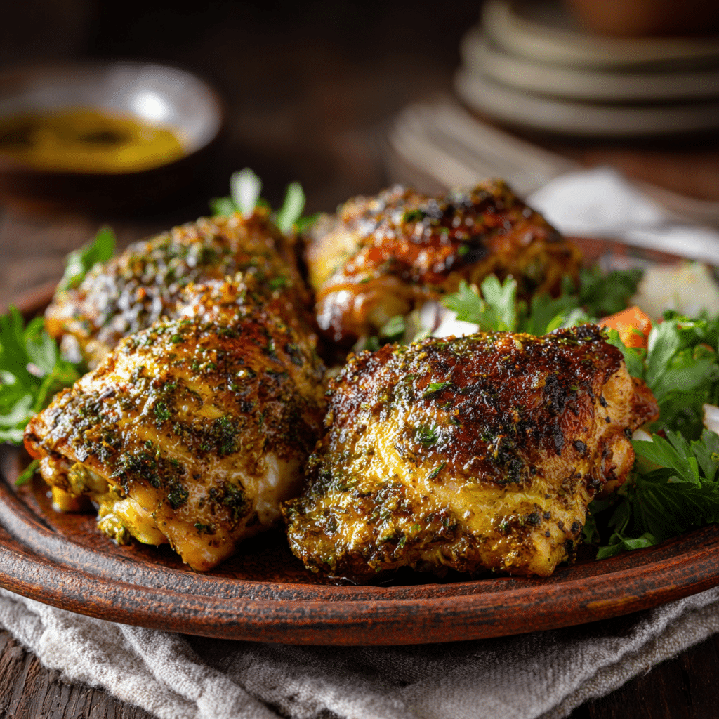 Air Fryer Herb Chicken Thighs (Skinless) Recipe