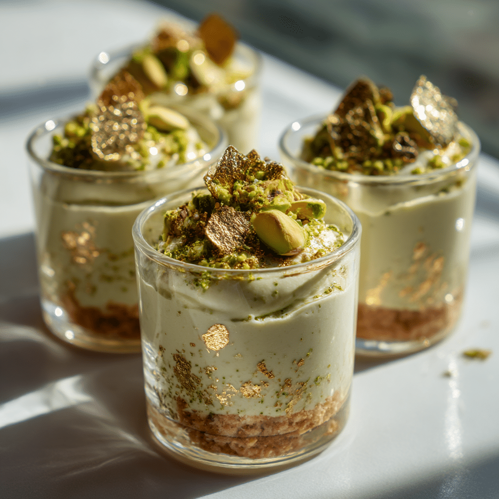 Pistachio Praline Mini Cups Recipe