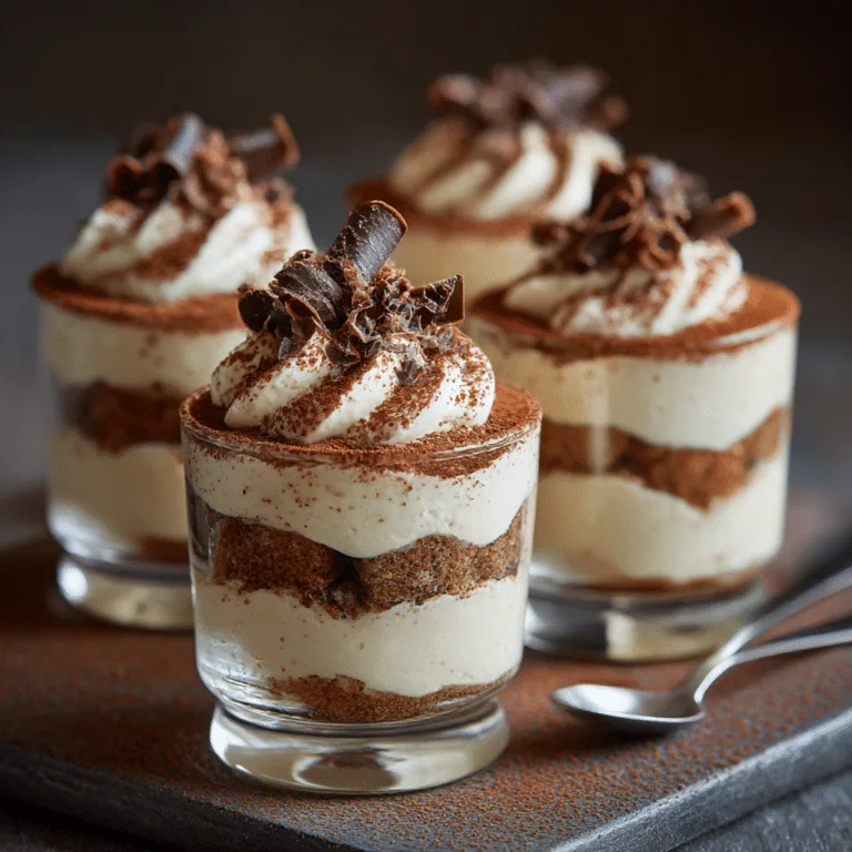 Tiramisu Mini Cups Recipe