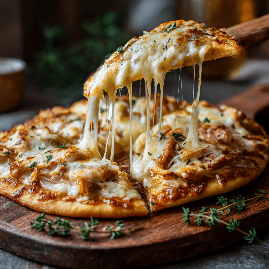 Cheesy Chicken Flatbread Melt Recipe