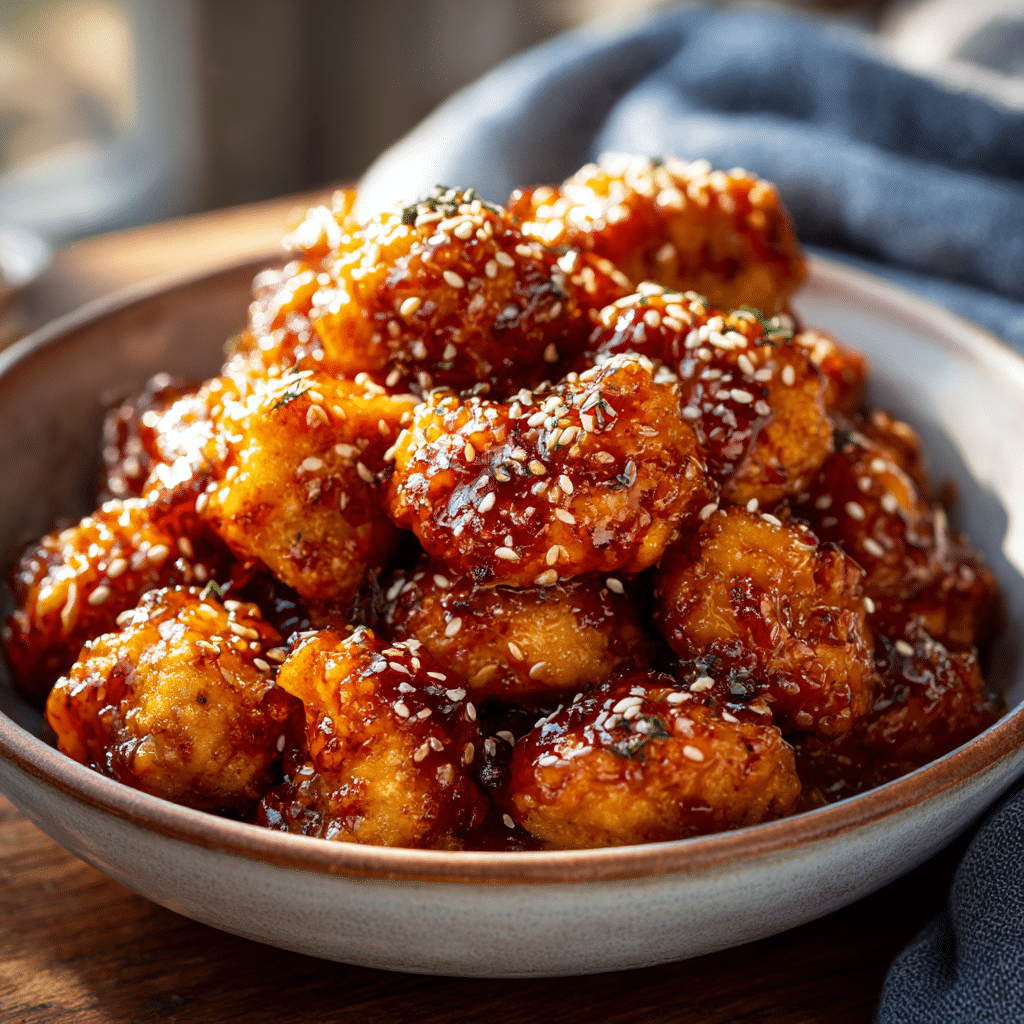 Crispy Honey Garlic Chicken Bites Recipe