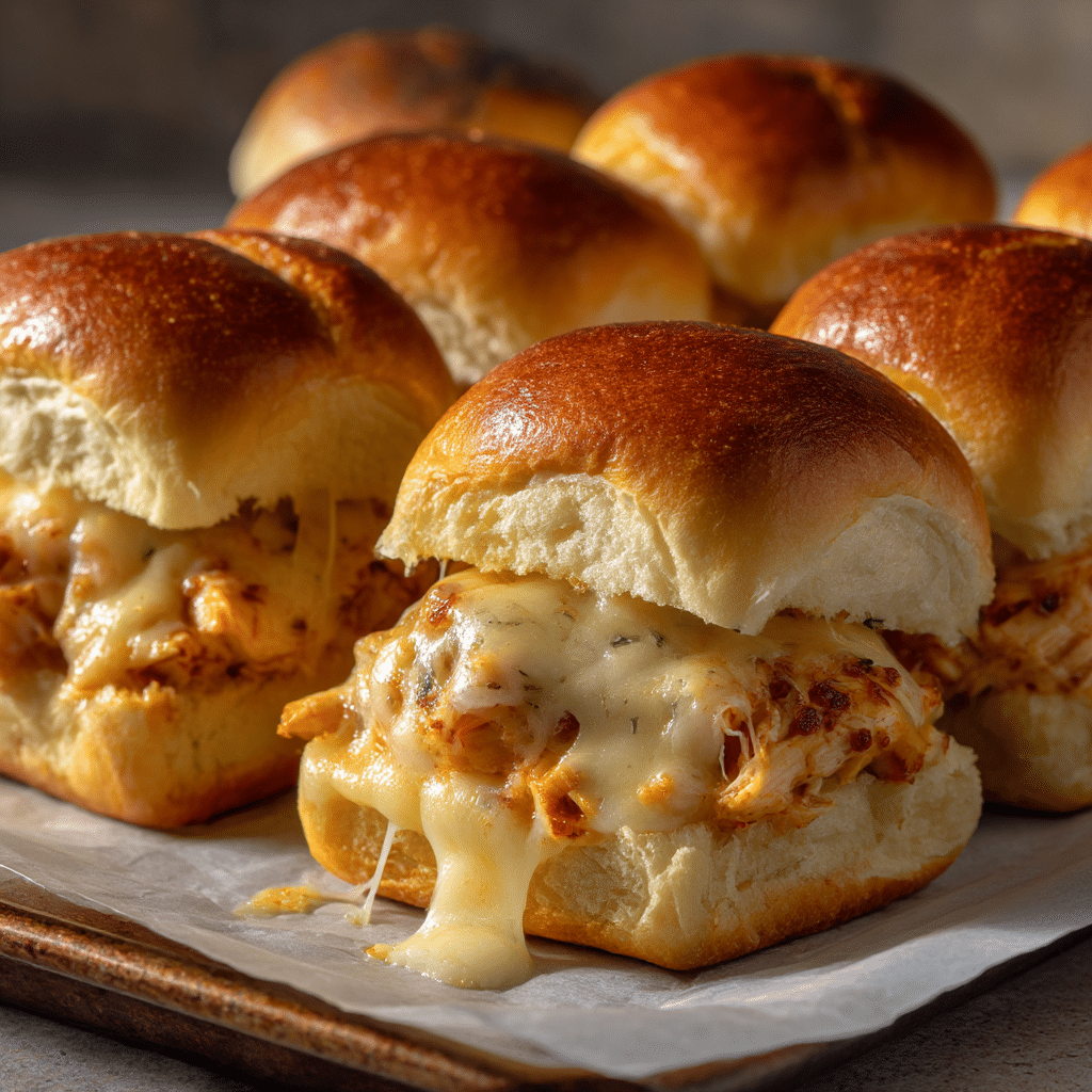 Cheesy Baked Chicken Sliders Recipe