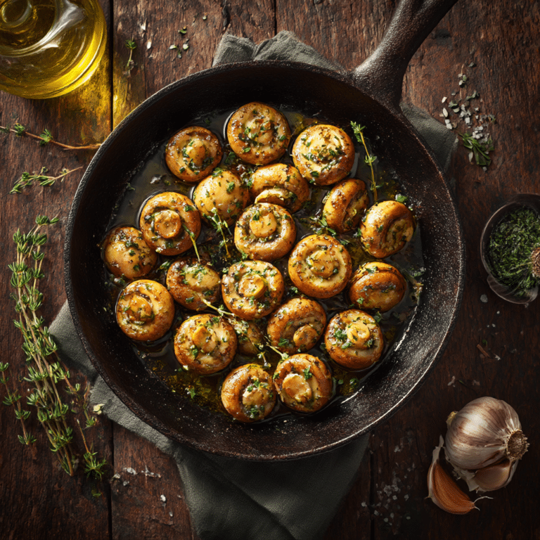 Spanish-Style Garlic Mushrooms Recipe