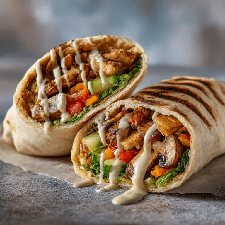 Vegan Shawarma Mushroom Wraps Recipe