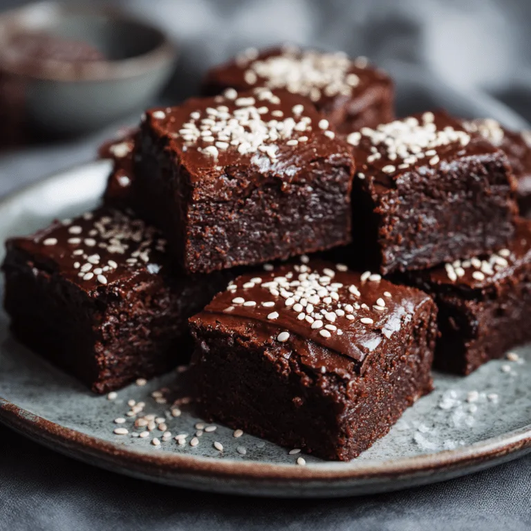 Vegan Chocolate Tahini Brownies Recipe