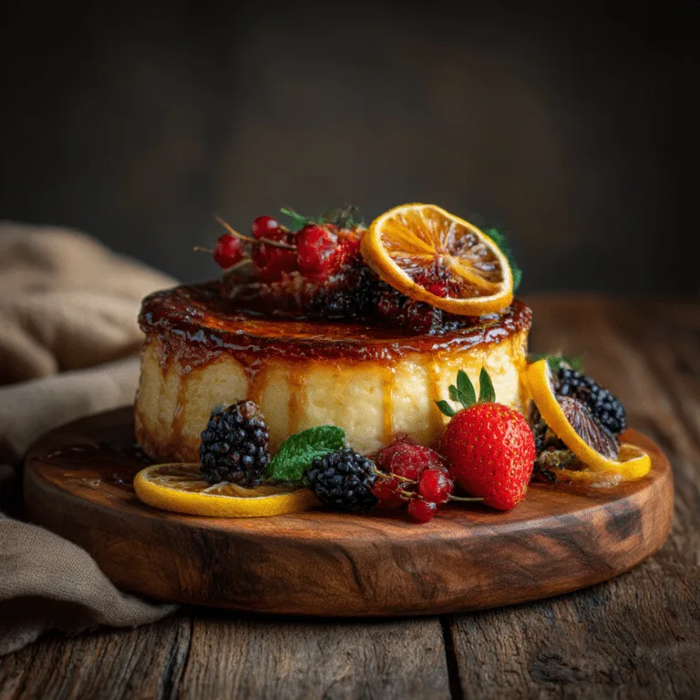Citrus Berry Burnt Cheesecake Recipe