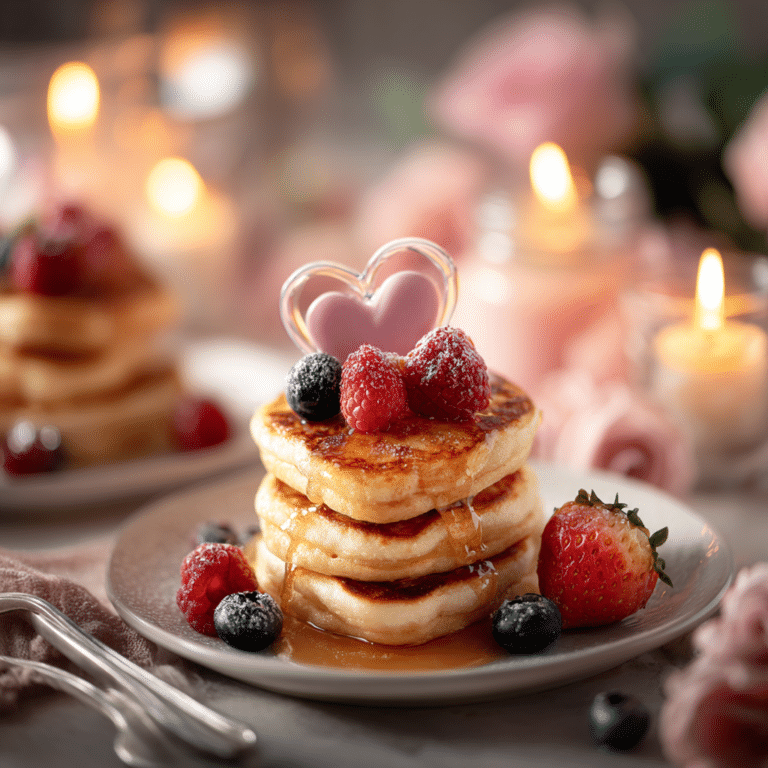 Valentine’s Day Mini Pancake Stacks Recipe