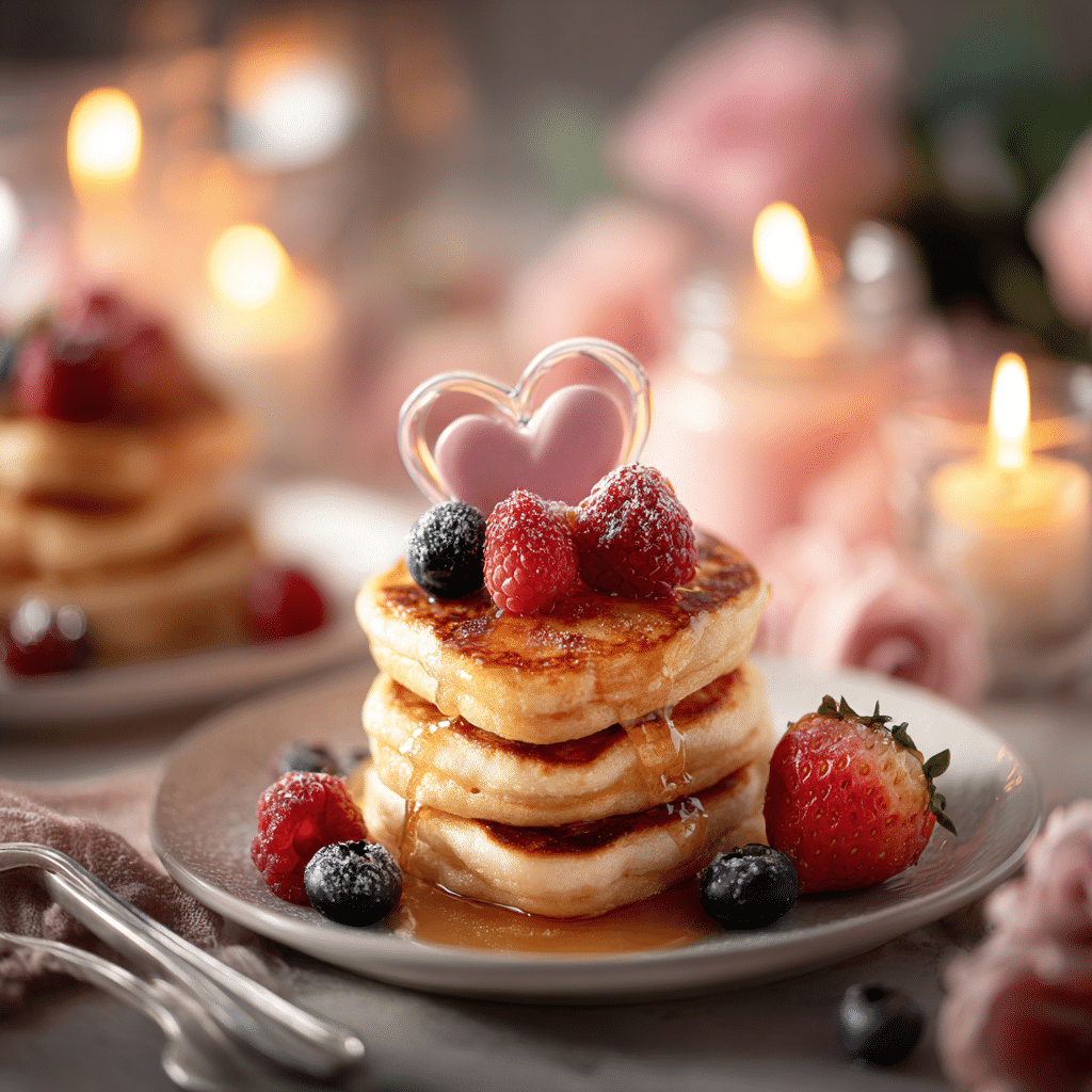 Valentine’s Day Mini Pancake Stacks Recipe