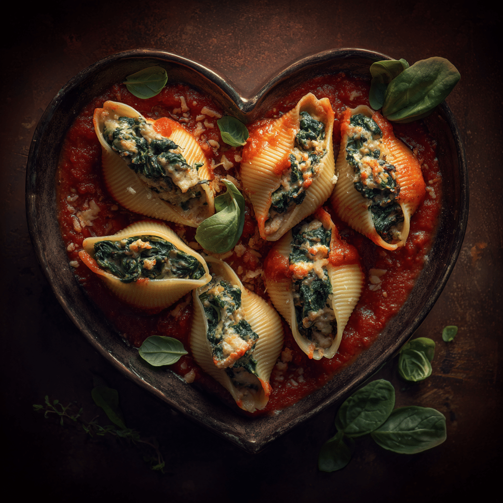 Valentine’s Day Spinach and Cheese Stuffed Shells Recipe
