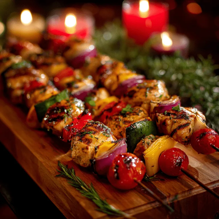 Valentine’s Day Chicken and Veggie Skewers Recipe