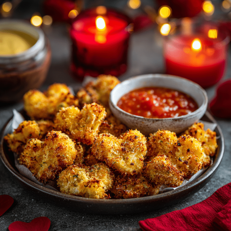 Valentine’s Day Cheesy Cauliflower Bites Recipe