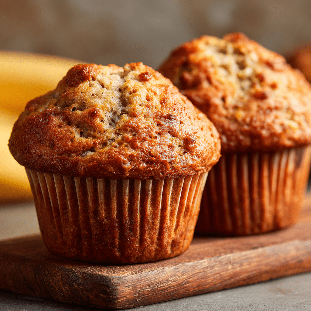 Vegan Banana Bread Muffins Recipe - Recipe Image