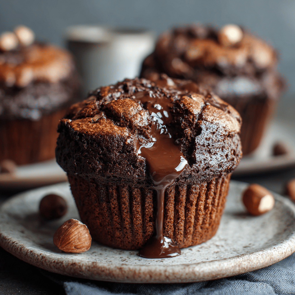 Easy Vegan Nutella Muffins Recipe - Recipe Image