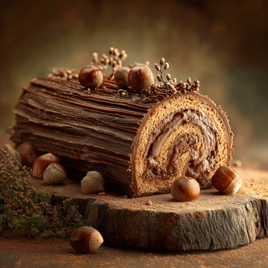 Hazelnut Yule Log: 7 Delicious Ways to Celebrate Joy Recipe - Recipe Image
