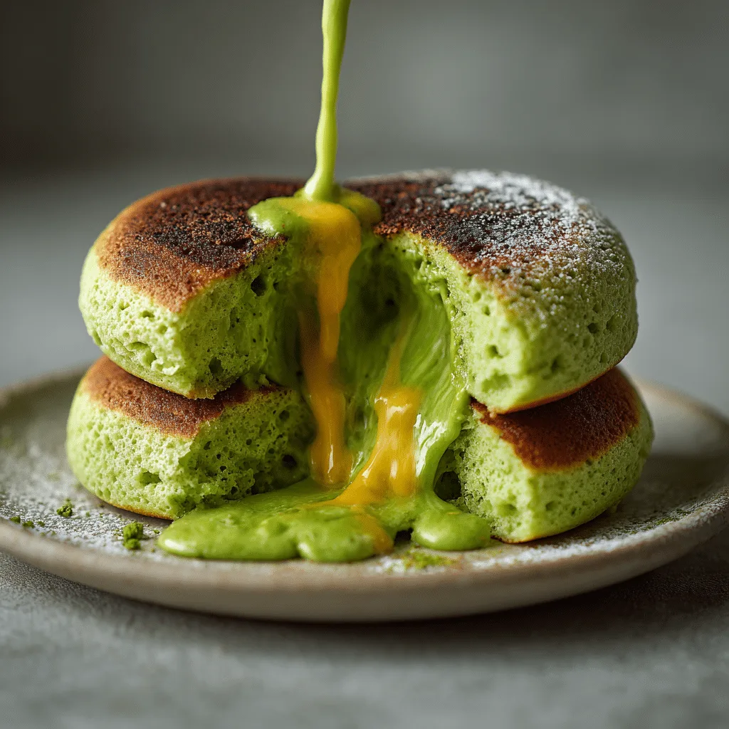 Matcha Lava Pancake Bombs Recipe - Recipe Image