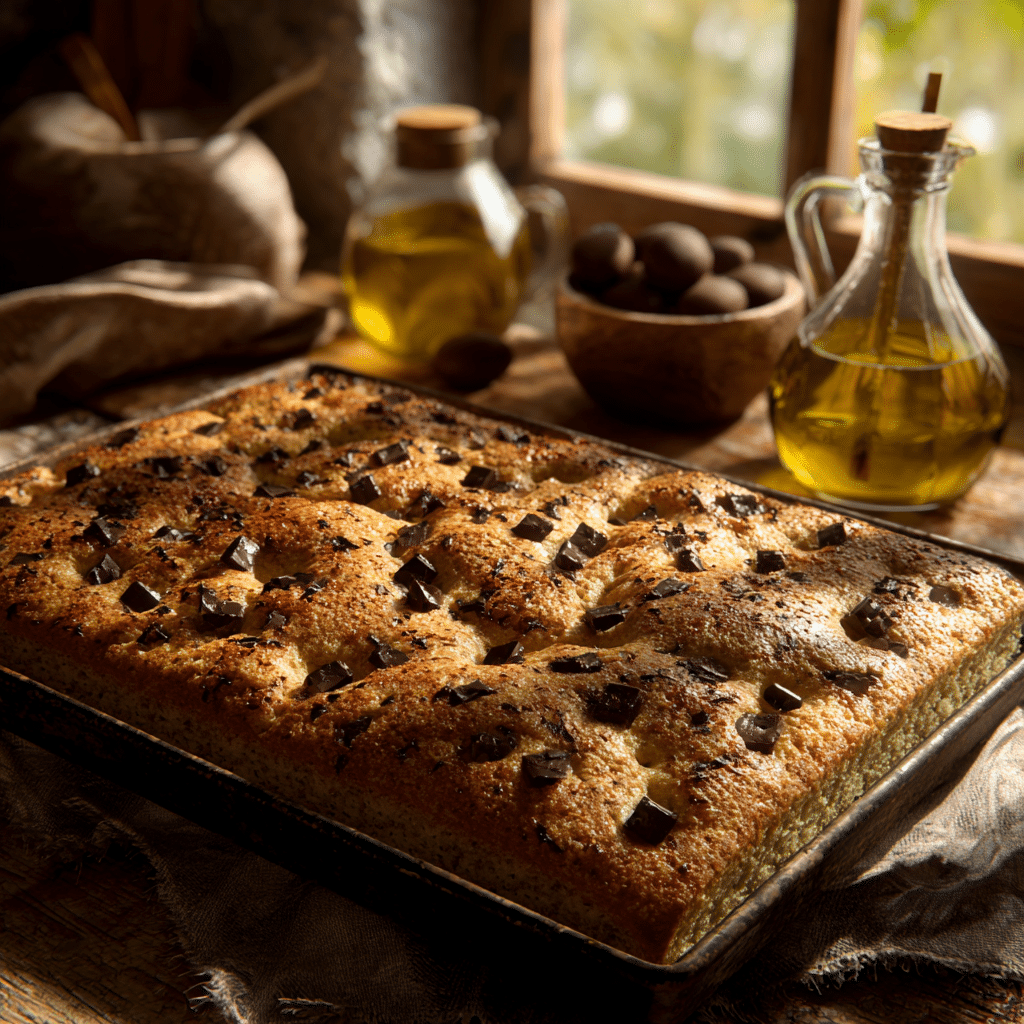 Chocolate Olive Oil Focaccia Recipe - Recipe Image