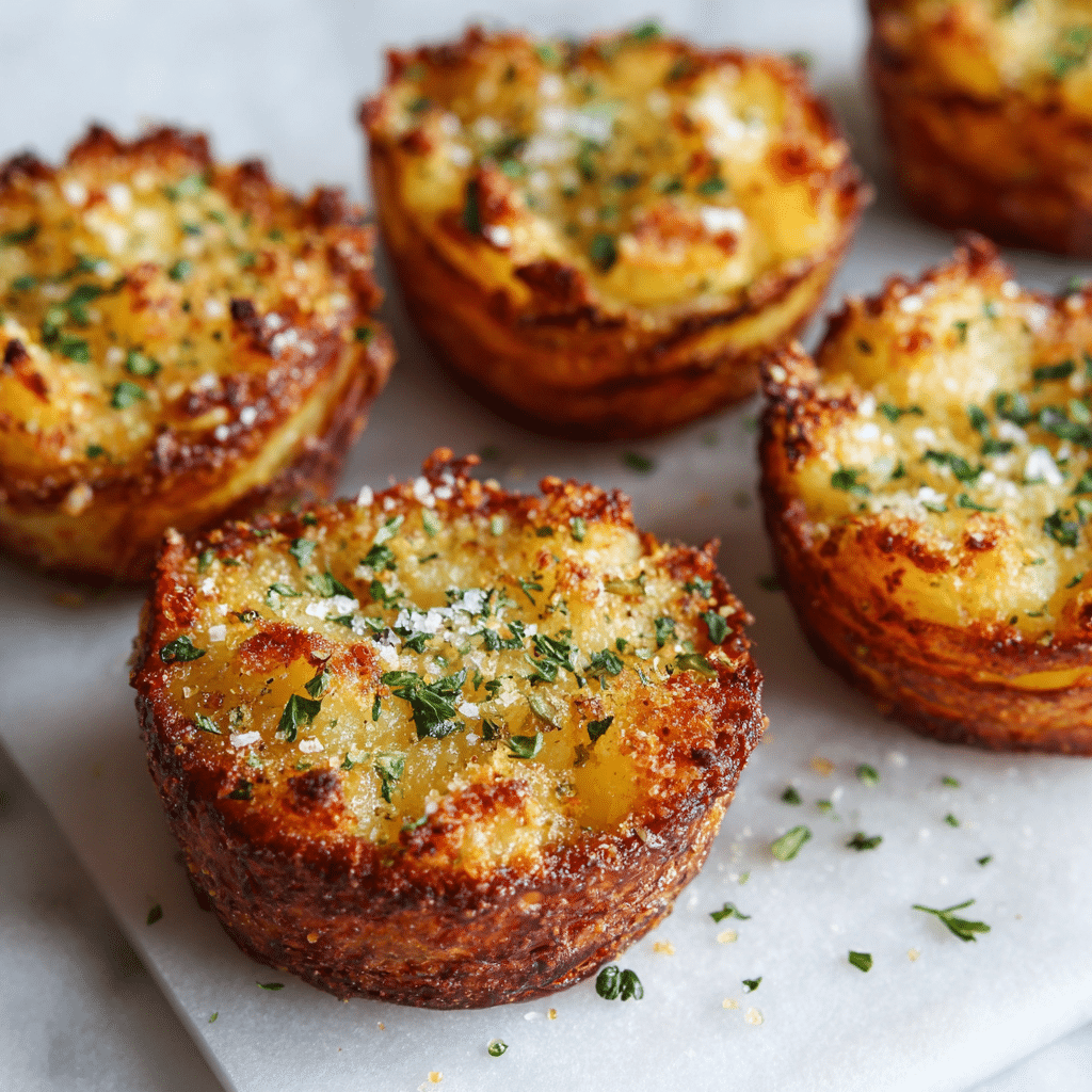 Crispy Parmesan Potato Smash Cups Recipe - Recipe Image