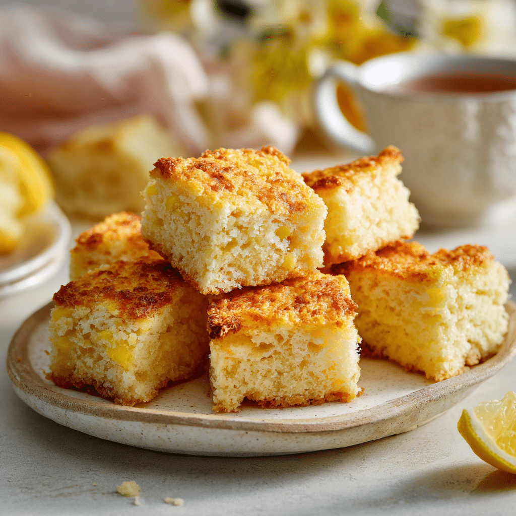 Soft Lemon Breakfast Biscuit Squares Recipe - Recipe Image