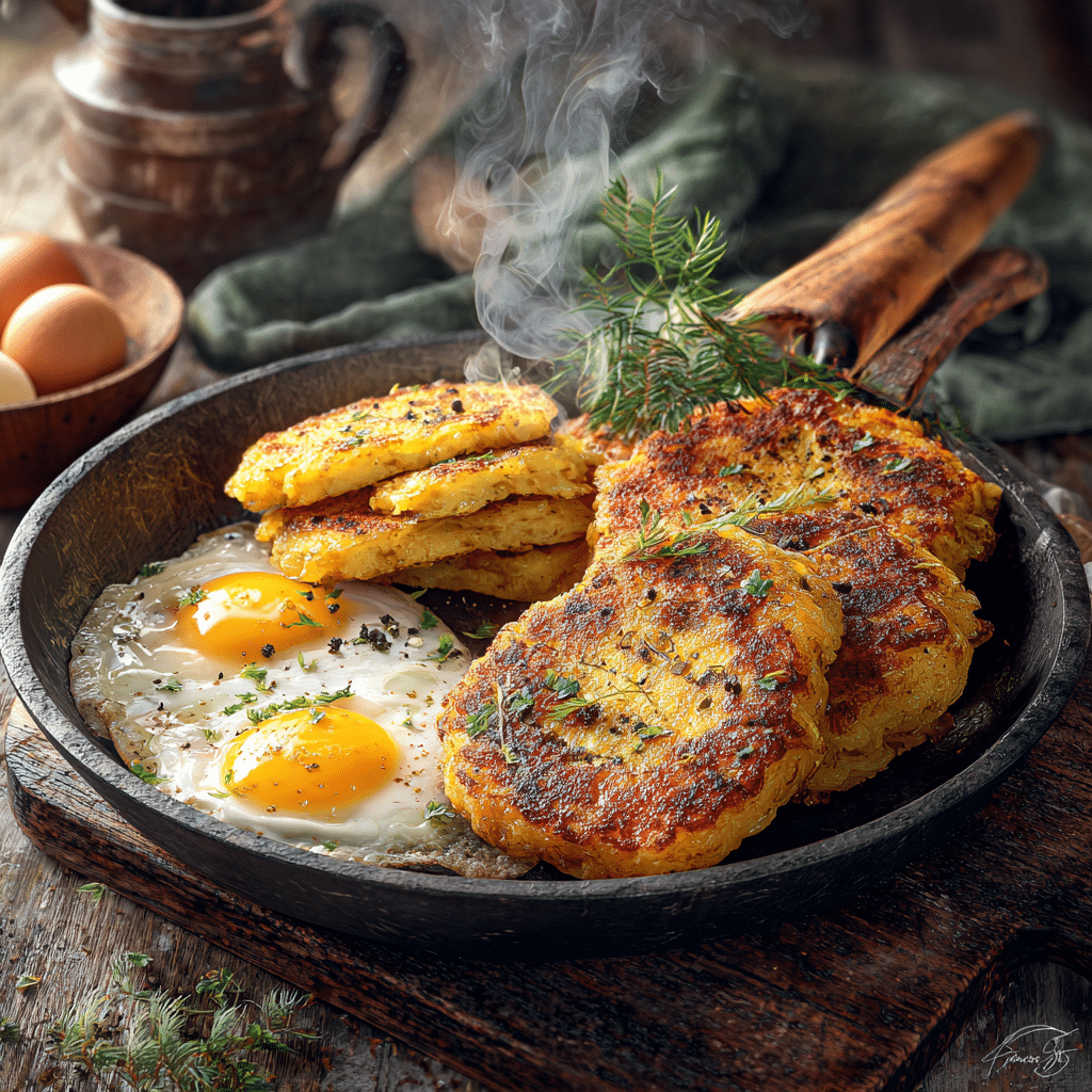 Savory Potato & Egg Breakfast Patties Recipe - Recipe Image