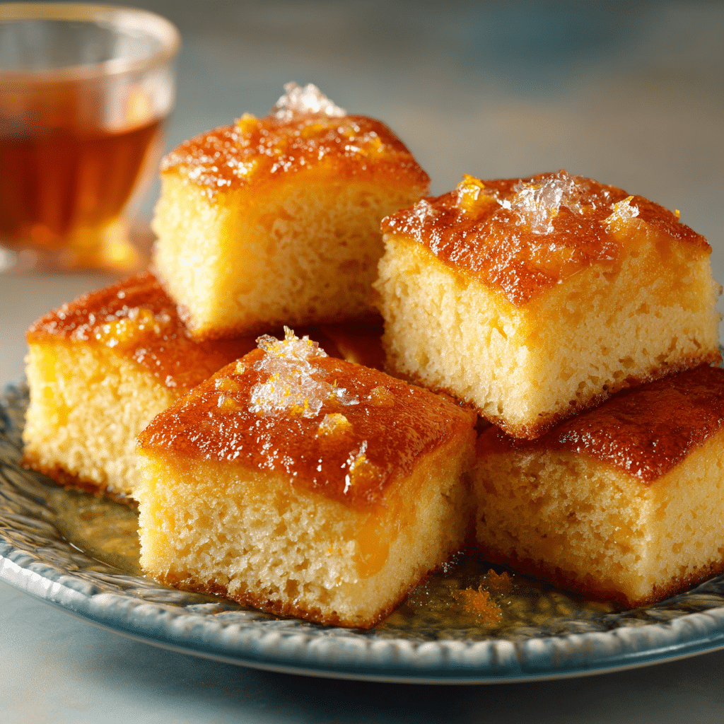 Soft Orange Breakfast Muffin Squares Recipe - Recipe Image