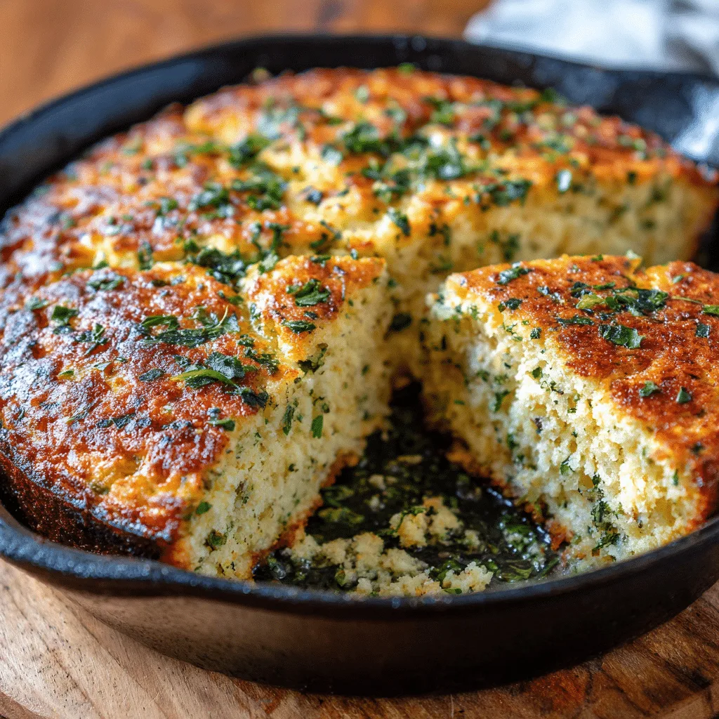 Savory Herb Yogurt Skillet Cake Recipe - Recipe Image