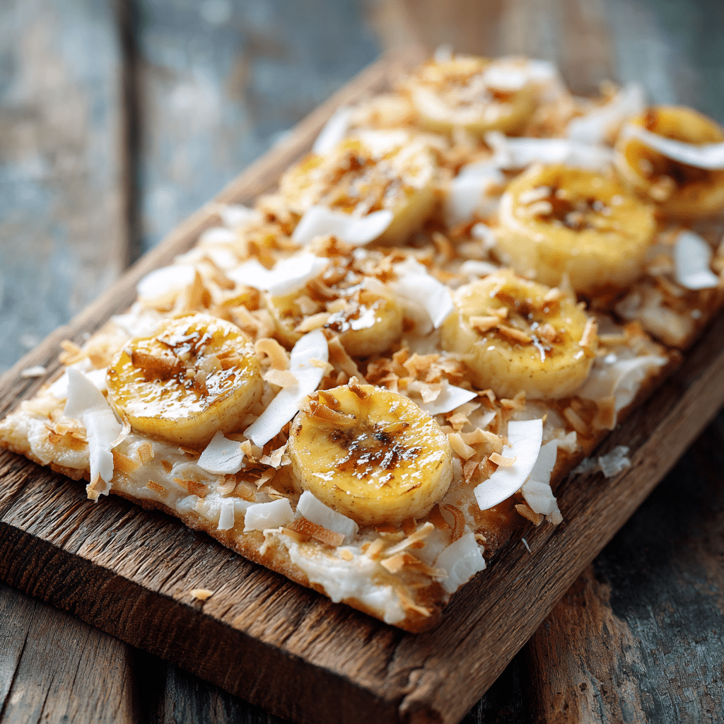 Coconut Banana Breakfast Flatbread Recipe - Recipe Image