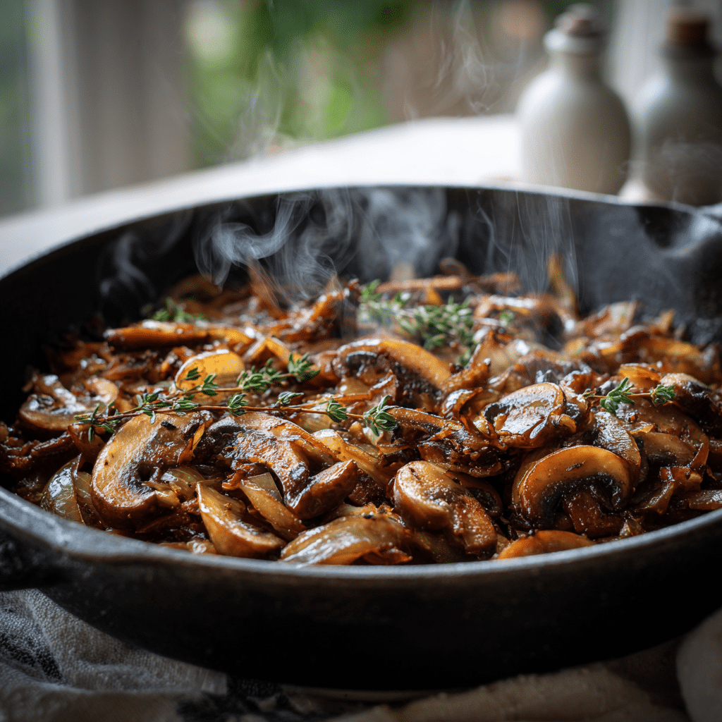 Savory Mushroom Onion Breakfast Sauté Recipe - Recipe Image