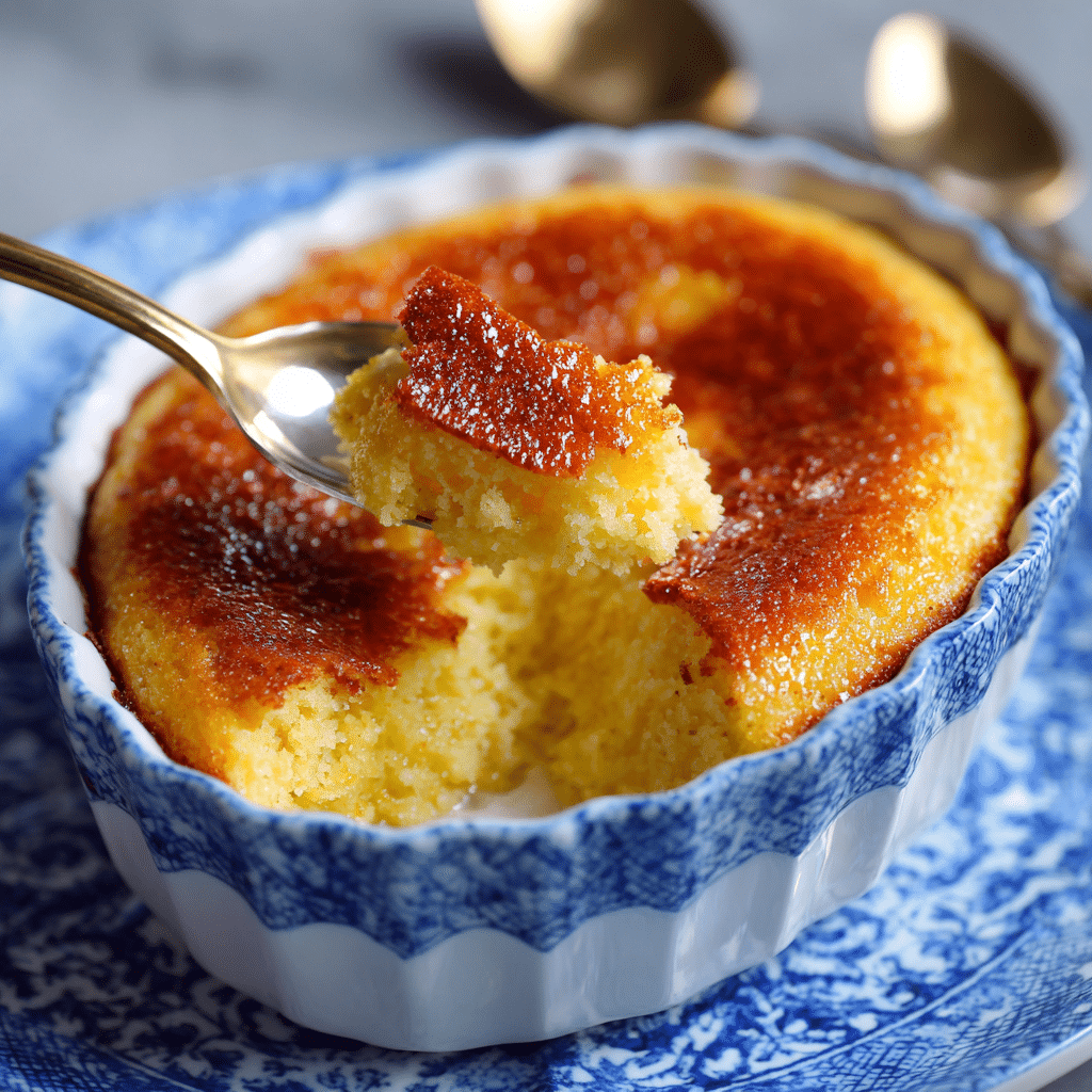 Creamy Cornmeal Breakfast Spoon Cake Recipe - Recipe Image