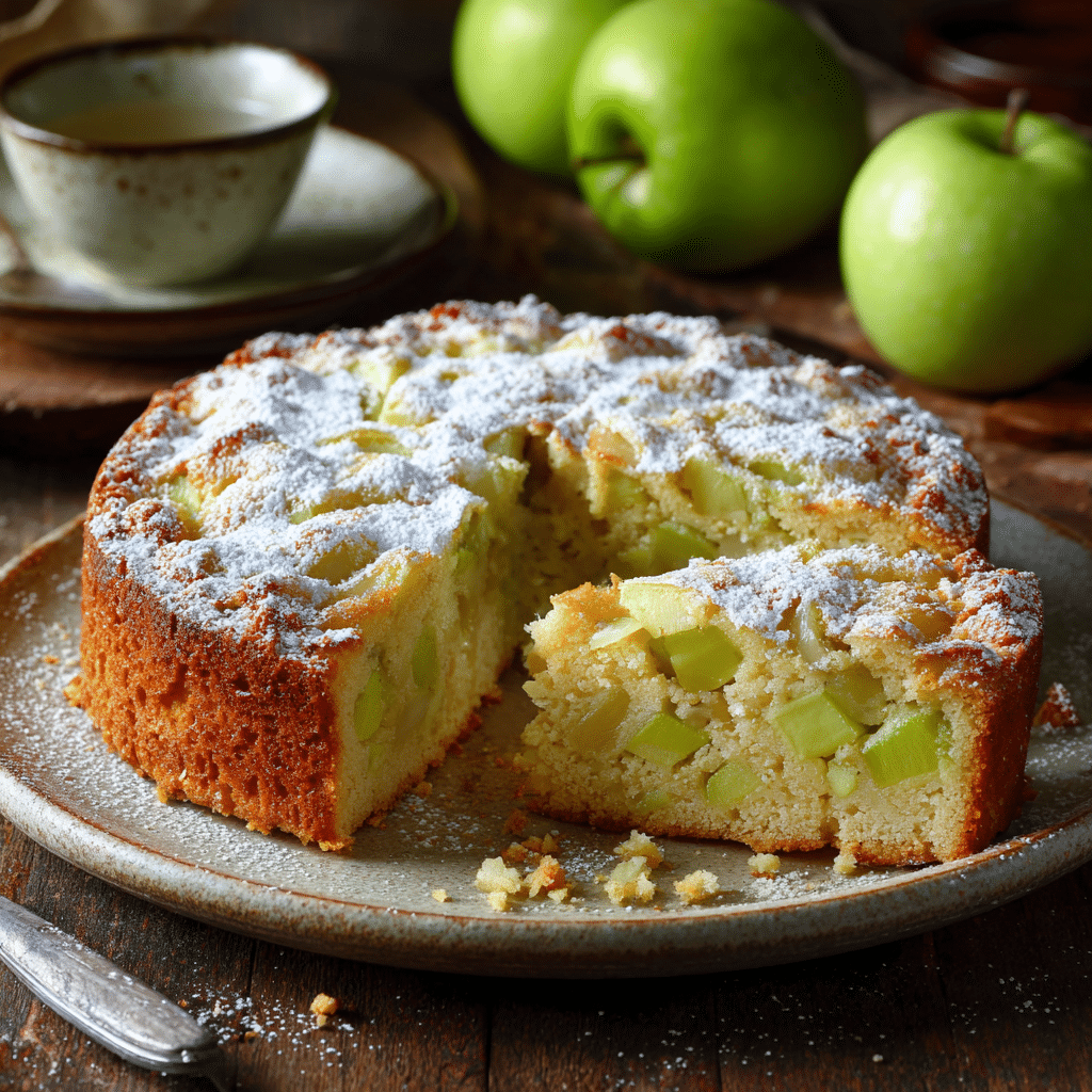 Soft Green Apple Breakfast Cake Recipe - Recipe Image