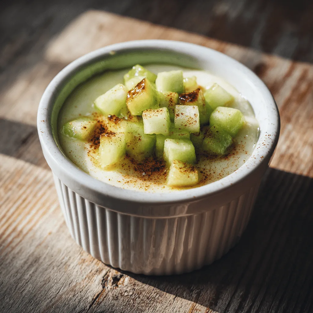 Creamy Green Apple Breakfast Custard Recipe - Recipe Image