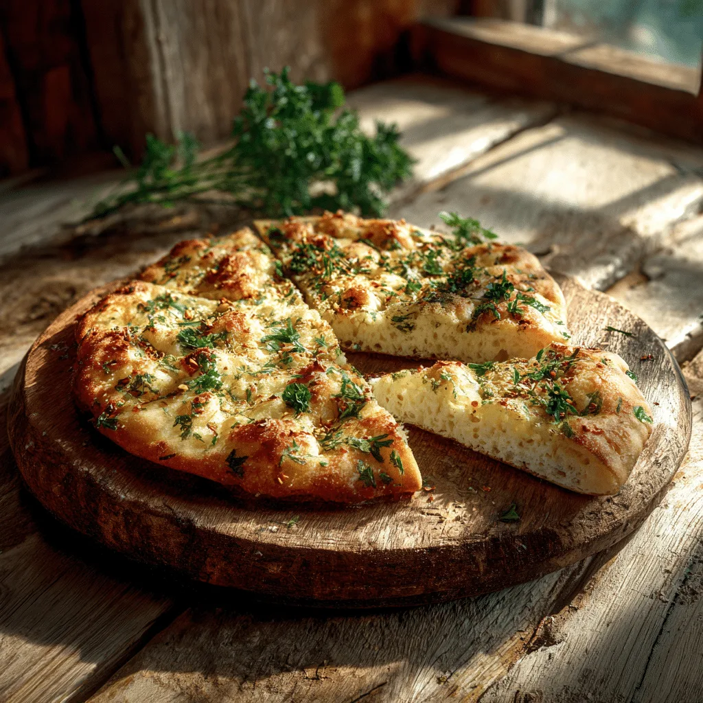 Baked Savory Yogurt Flatbread Recipe - Recipe Image