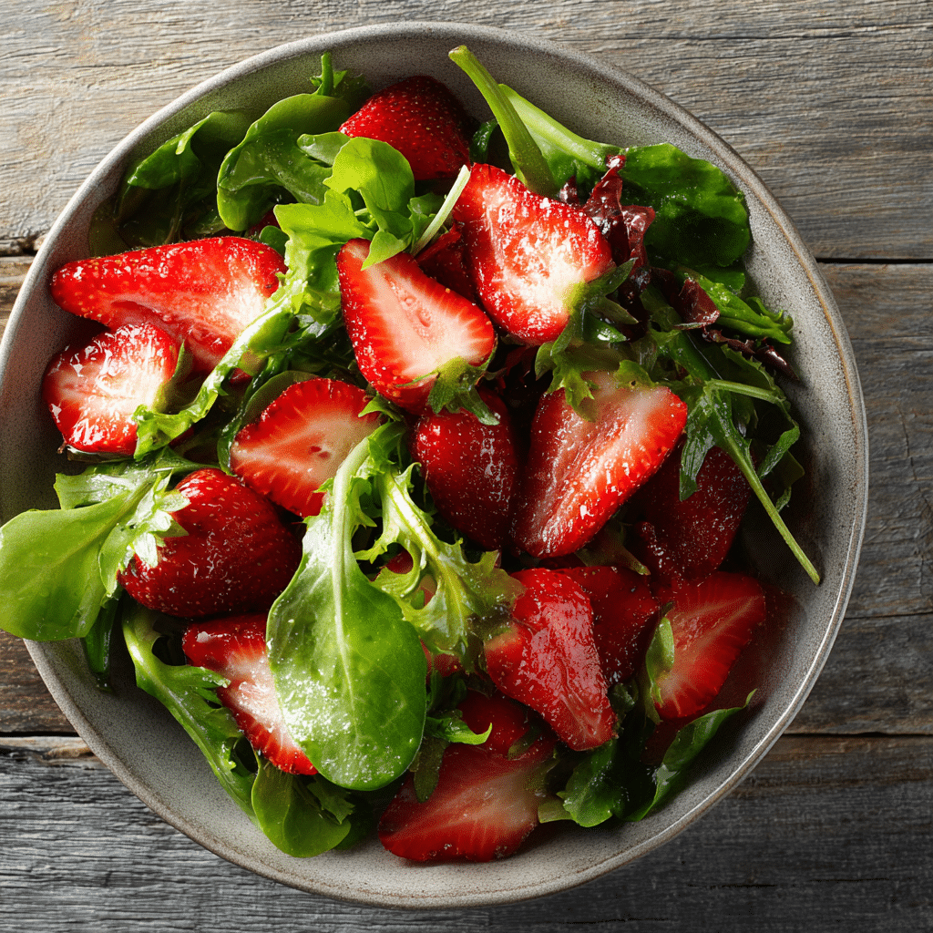Simple Strawberry Green Salad Recipe - Recipe Image