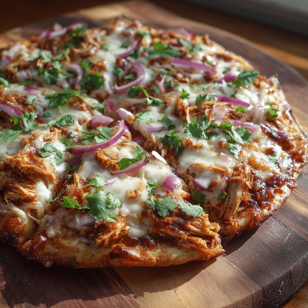 Simple BBQ Chicken Pizza Recipe - Recipe Image
