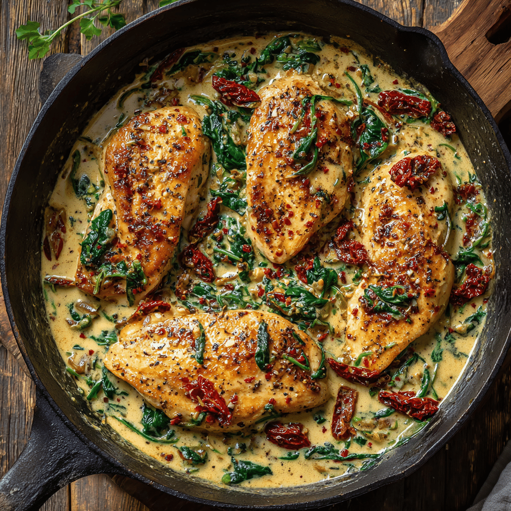 Simple Creamy Tuscan Chicken Recipe - Recipe Image
