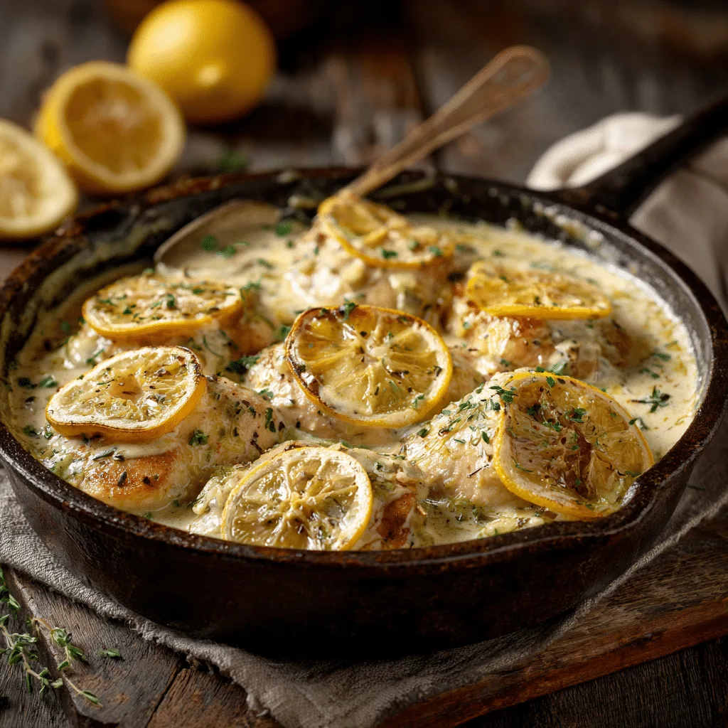 Simple Lemon Cream Chicken Recipe - Recipe Image