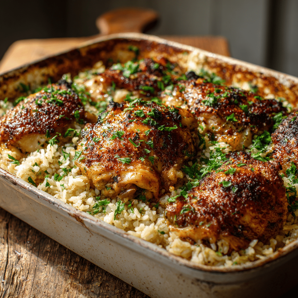 Simple One-Pan Chicken & Rice Recipe - Recipe Image