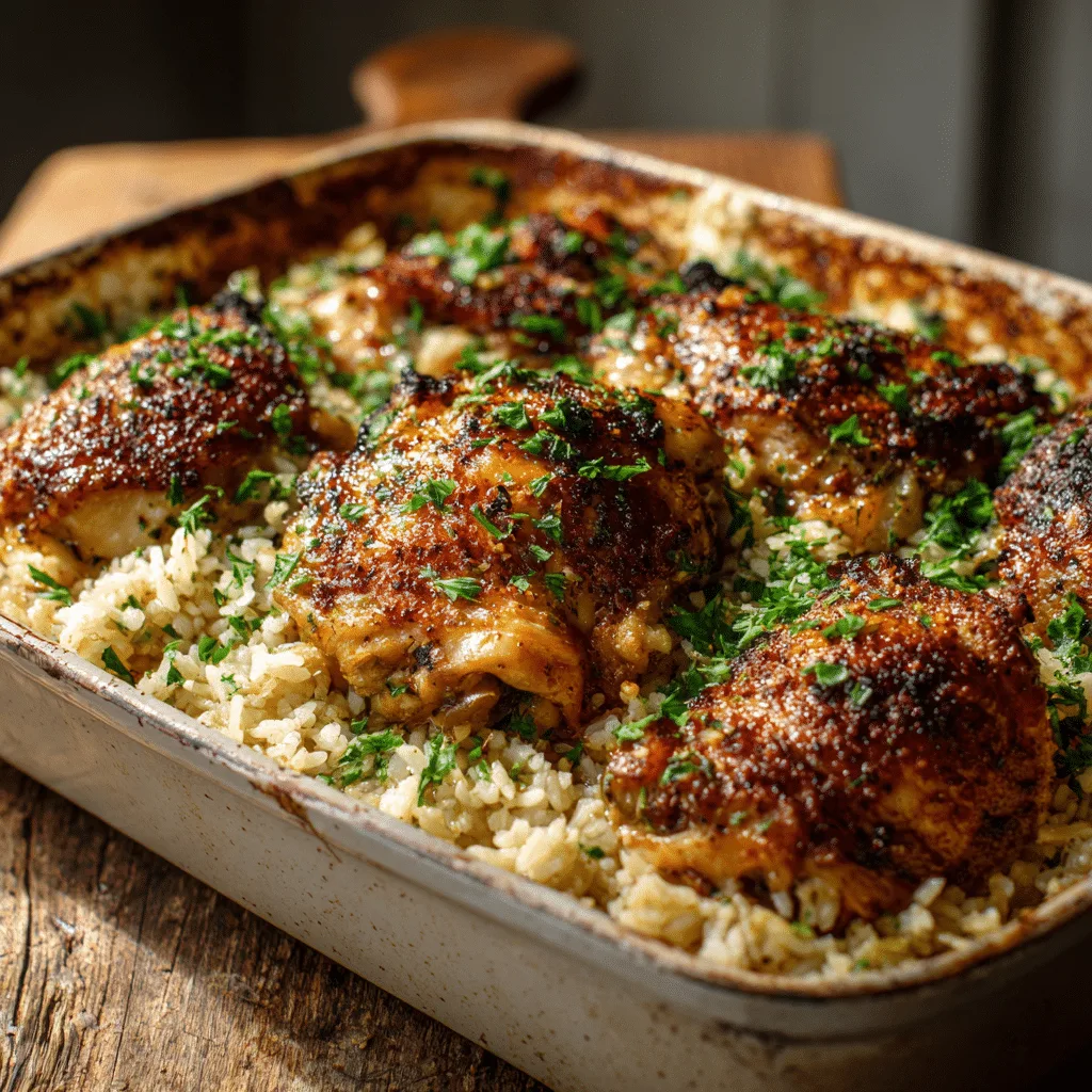 Simple One-Pan Chicken & Rice Recipe - Recipe Image