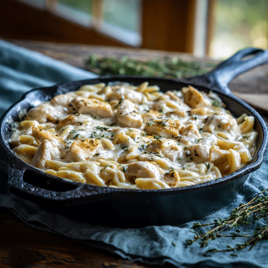 Simple Chicken Alfredo Skillet Recipe - Recipe Image