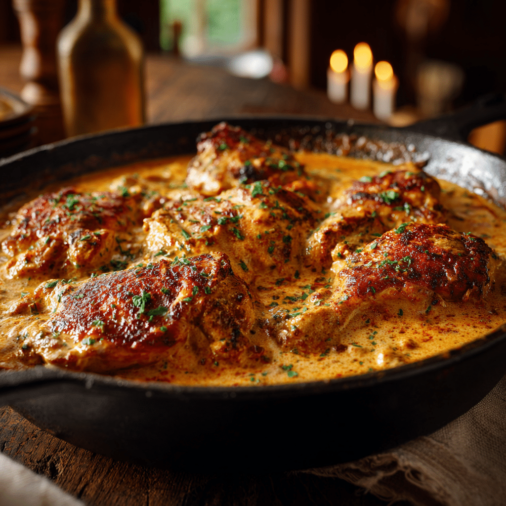 Simple Smoky Paprika Cream Chicken Recipe - Recipe Image