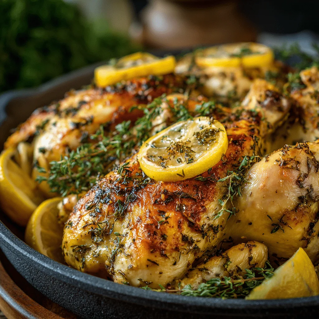 Simple Lemon Thyme Chicken Recipe - Recipe Image