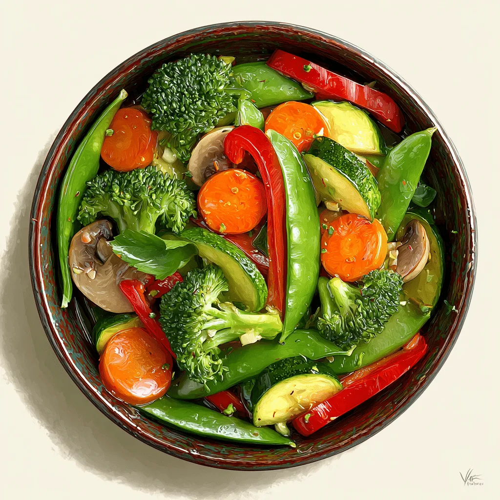 ▢1 pound mixed vegetables of your choice cut into desired size (We used broccoli, carrots, bell pepper, zucchini, mushrooms, and snow peas Recipe - Recipe Image