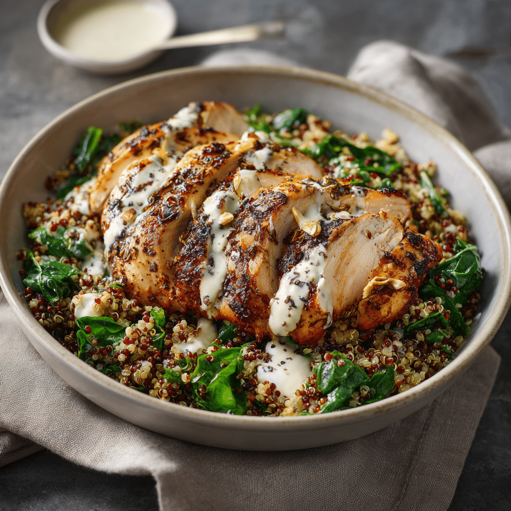 Greek Yogurt Chicken Protein Bowl Recipe - Recipe Image