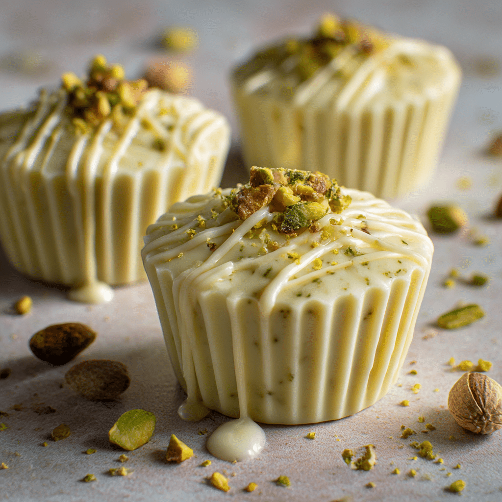 White Chocolate Pistachio Mini Cups Recipe - Recipe Image