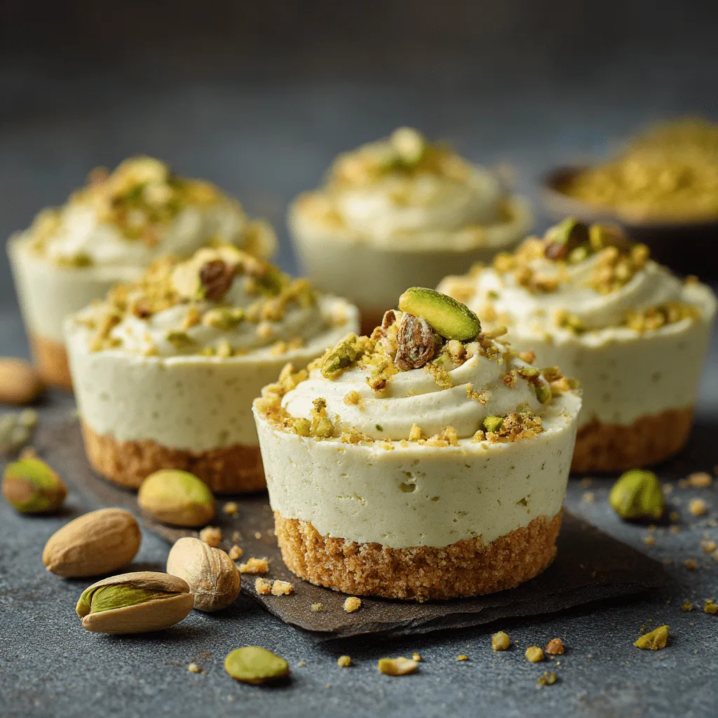 Pistachio Cream Cheesecake Cups Recipe - Recipe Image
