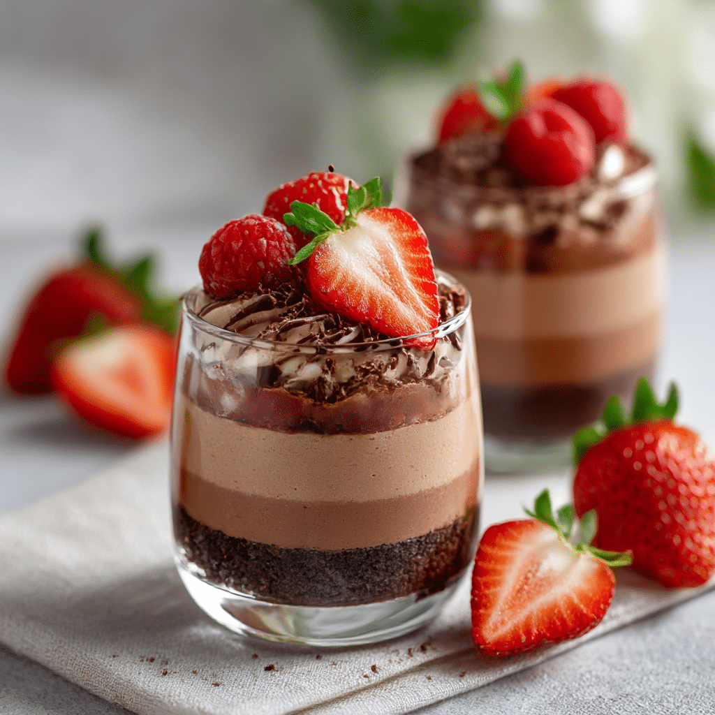 Strawberry Chocolate Cheesecake Cups Recipe - Recipe Image