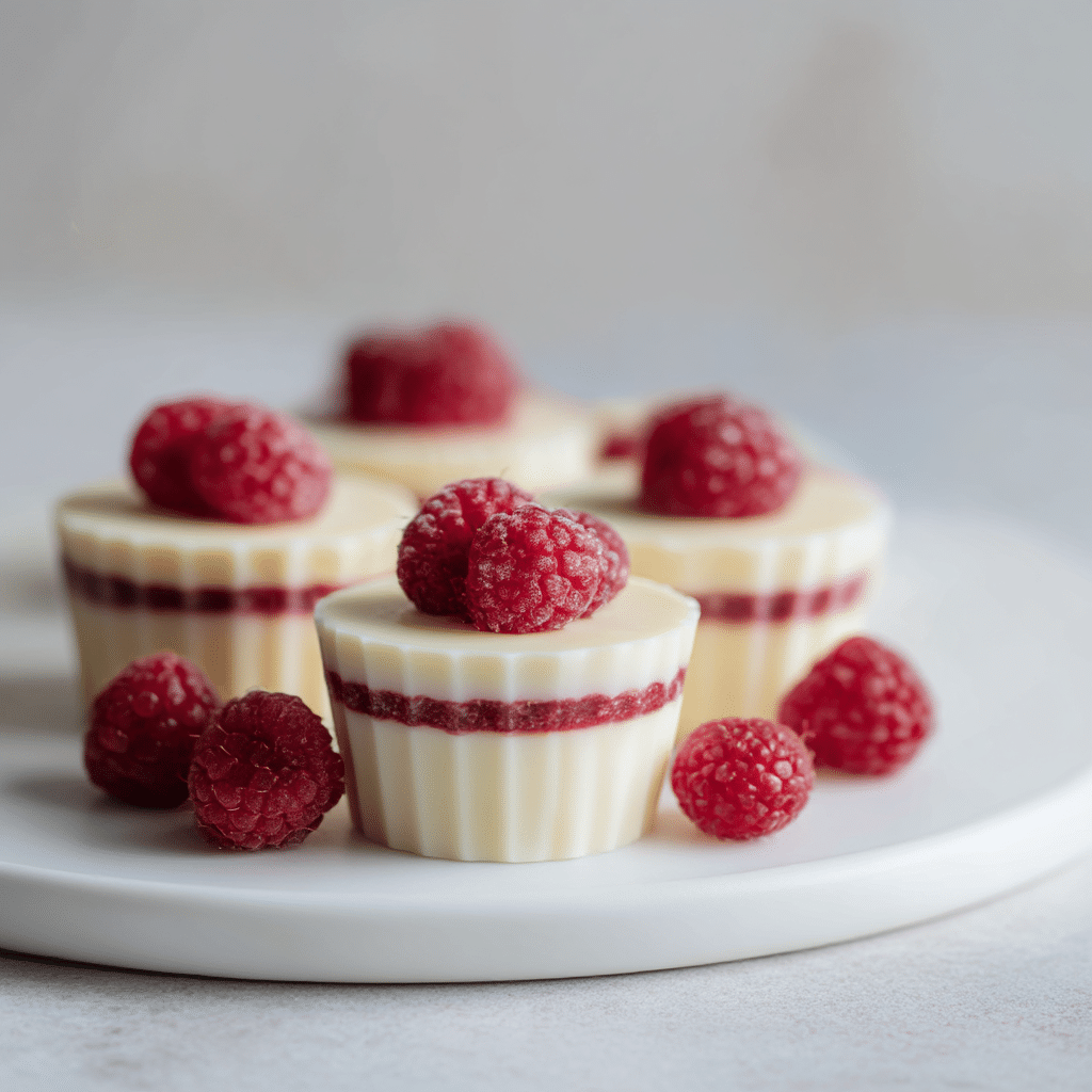 White Chocolate Raspberry Cups Recipe - Recipe Image