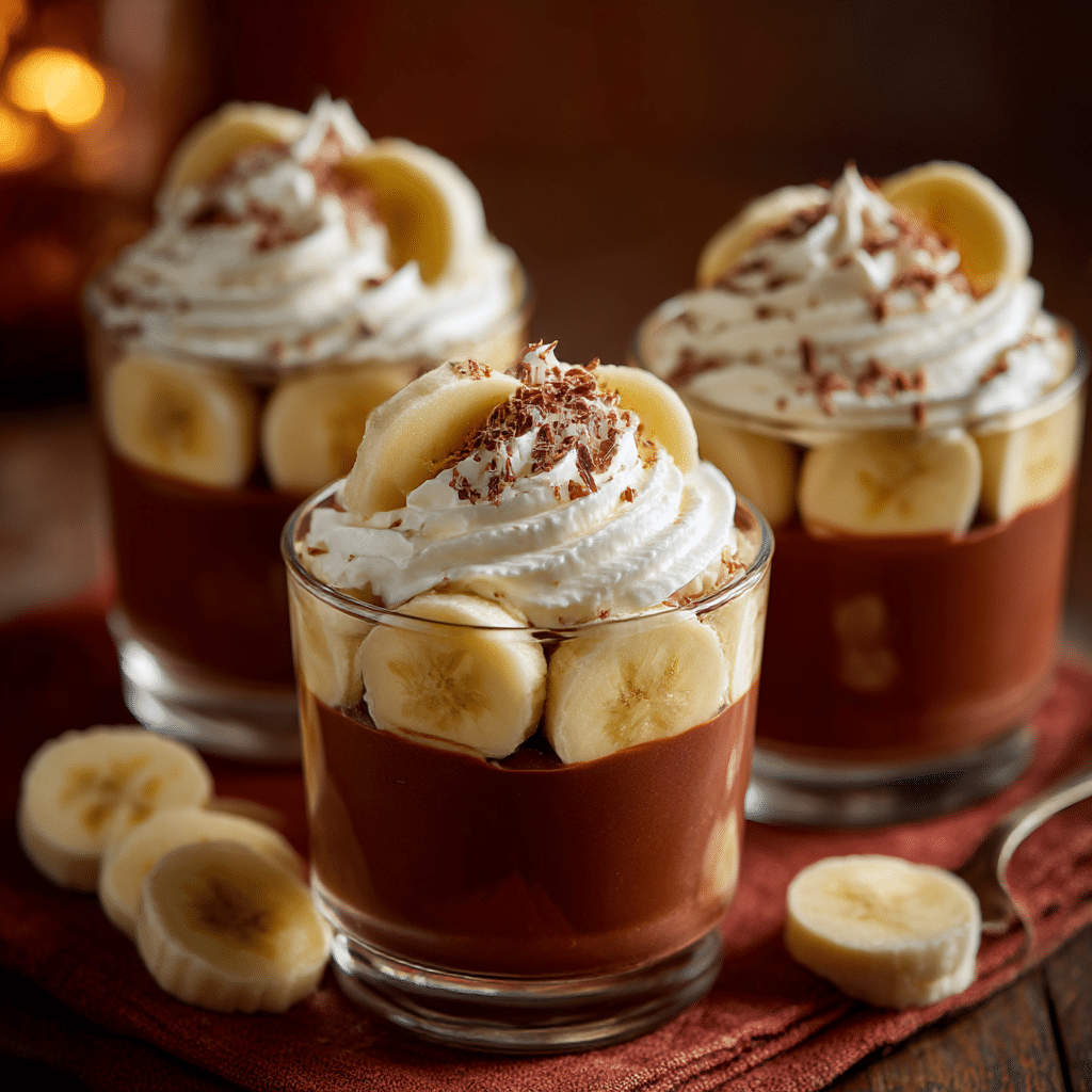 Chocolate Banana Pudding Cups Recipe - Recipe Image