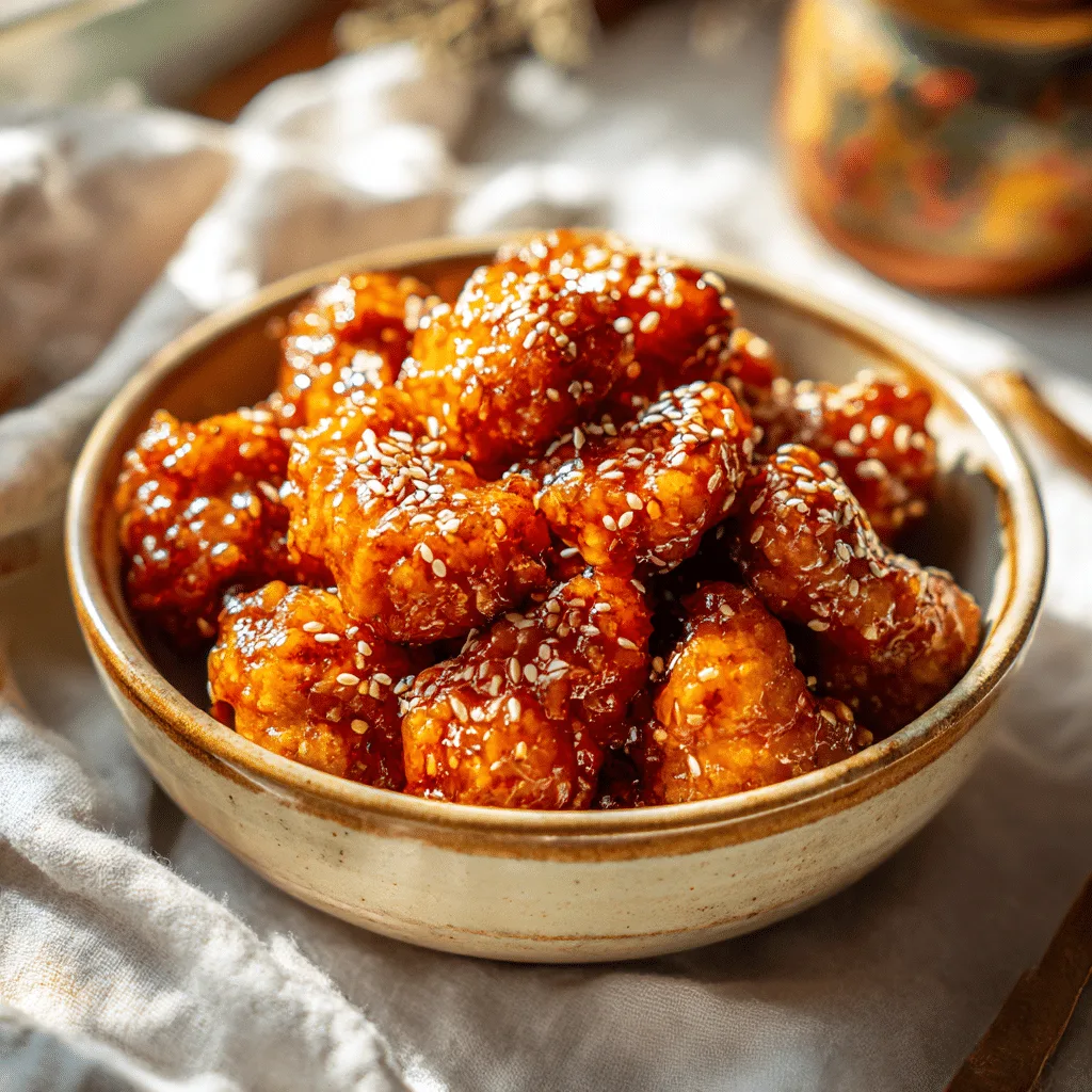 Crispy Honey Garlic Chicken Bites Recipe - Recipe Image