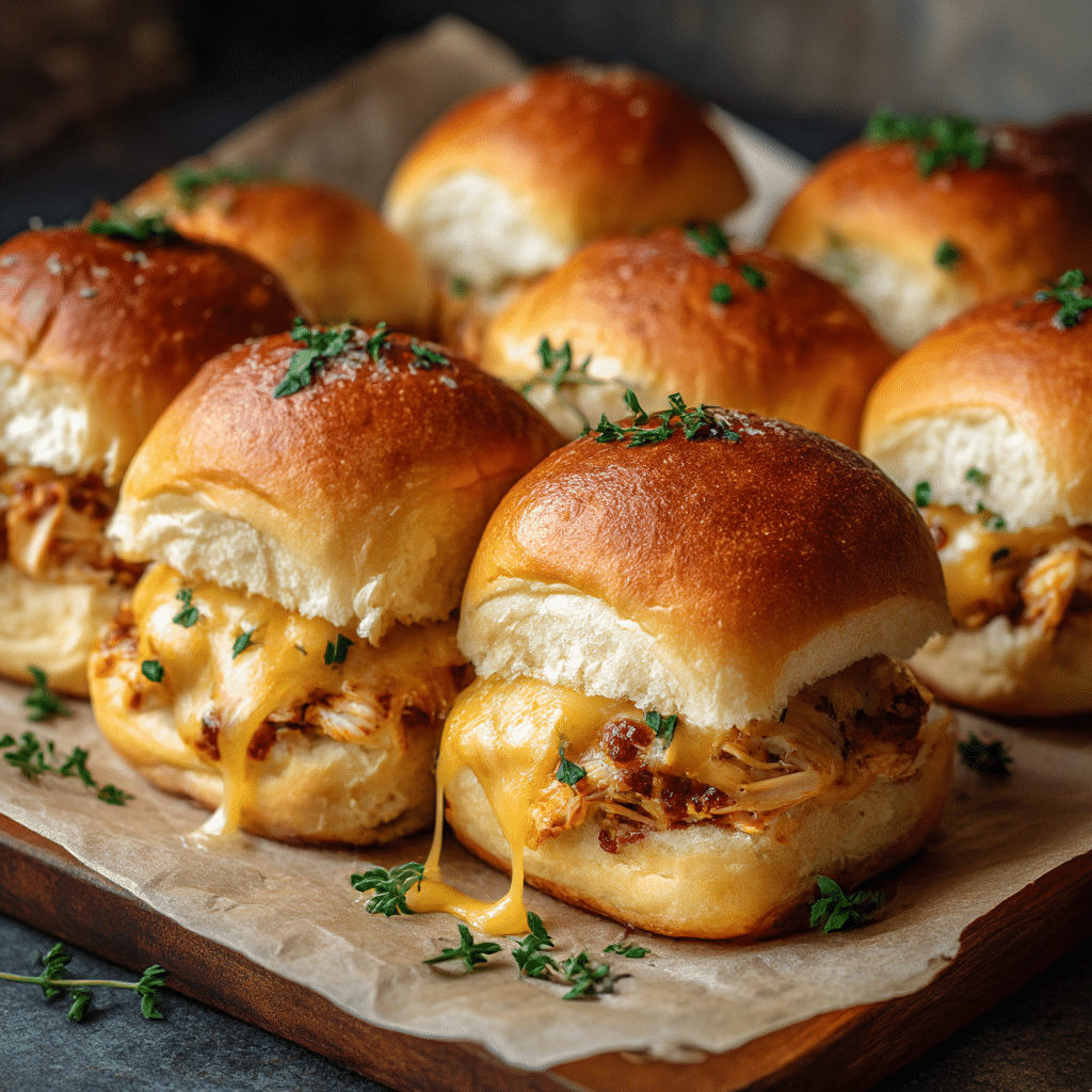 Cheesy Baked Chicken Sliders Recipe - Recipe Image