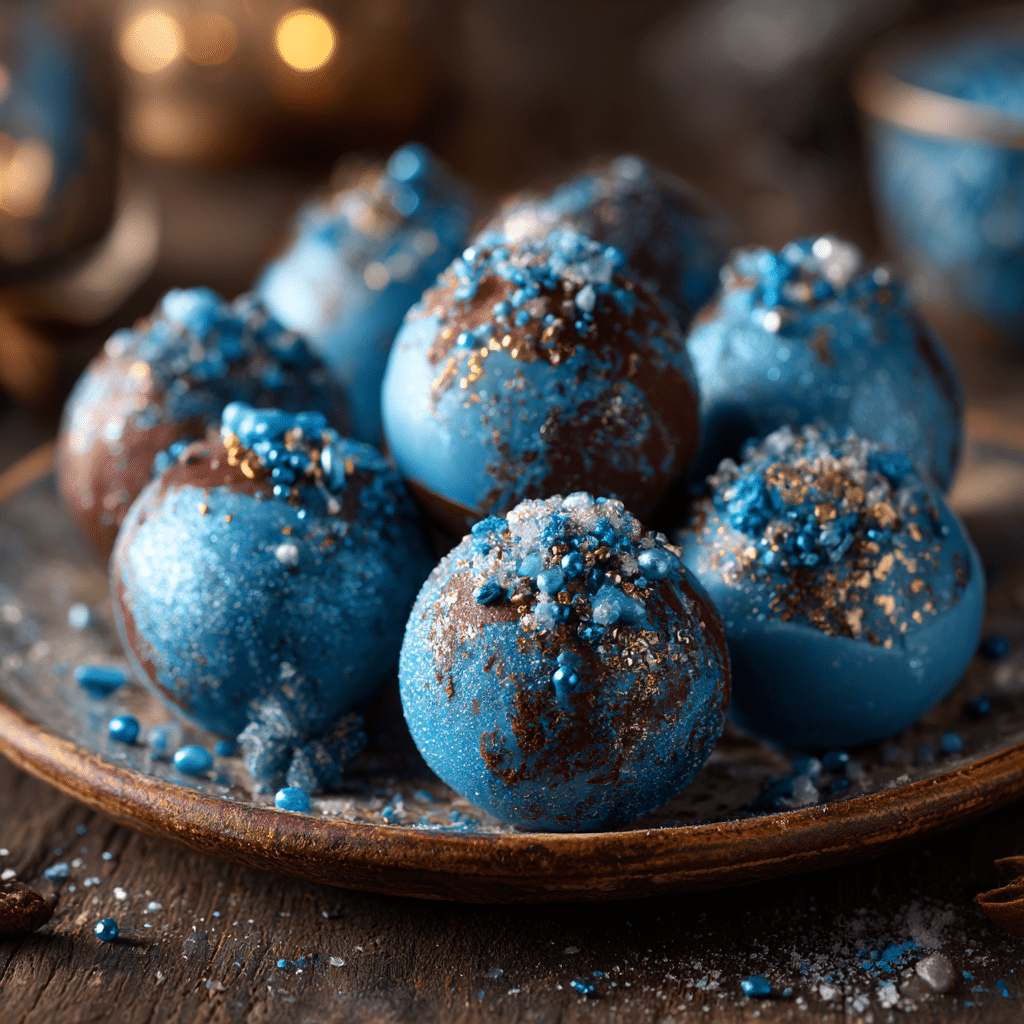 Easy Blue Christmas Truffles Recipe - Recipe Image